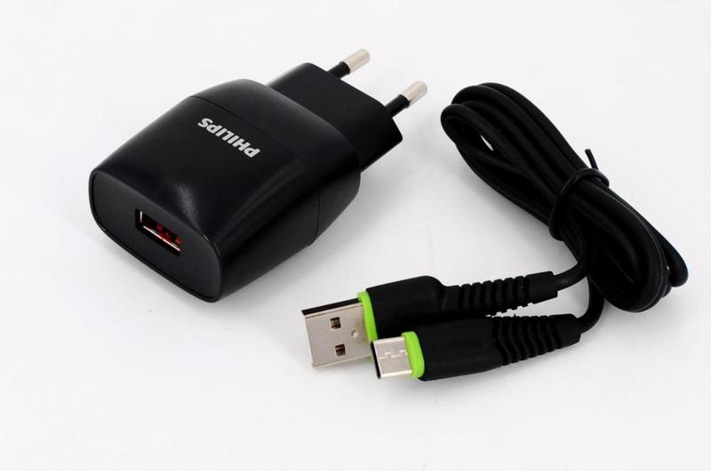 Imagem de Kit Carregador Super Rápido Qc3.0 + cabo Micro Usb Philips