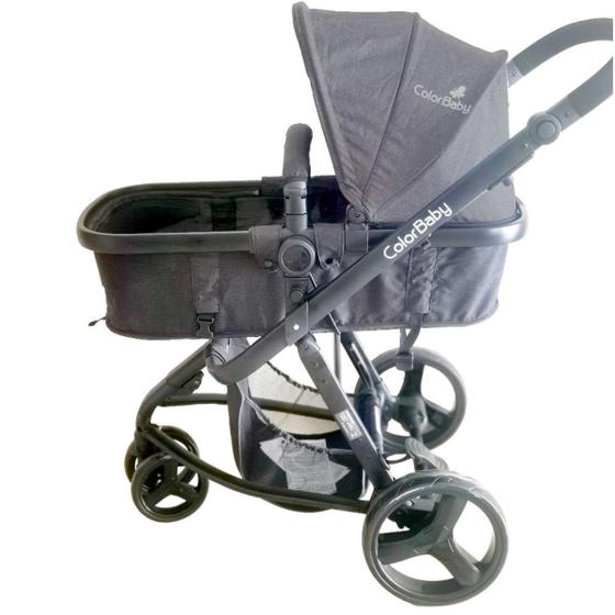 Imagem de Kit Carrinho de Bebê Conforto e Moises 3x1 Reversível 3 Roda