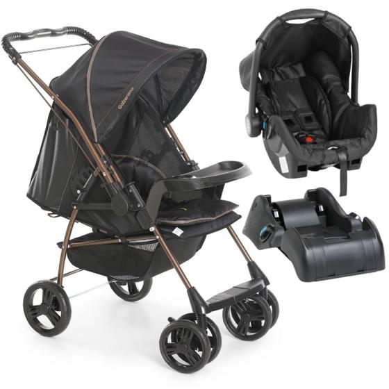 Kit Carrinho de Bebê Galzerano Milano com Bebê Conforto Grid e base Menor preço em Kit Carrinho de Bebê Galzerano Milano com Bebê Conforto Grid e base