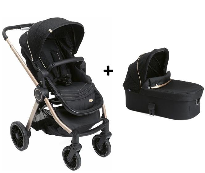 Carrinho de Bebe Chicco Best Friend Re-lux + Moisés Preto Carrinho de Bebe Chicco Best Friend Re-lux + Moisés Preto