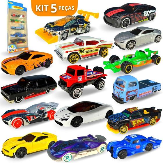 Imagem de Kit Carrinhos De Ferro Carro Brinquedo Miniaturas Coleção