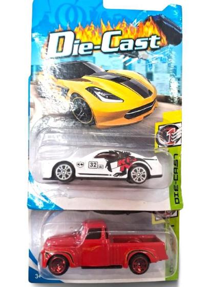 Imagem de Kit  Carrinhos de Ferro Miniatura Estilo Hot Wheels 2 Peças 