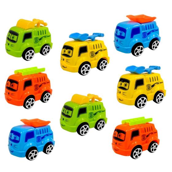 Kit Carrinhos de Fricção Infantil Coleção com 8 Caminhões - OM ...