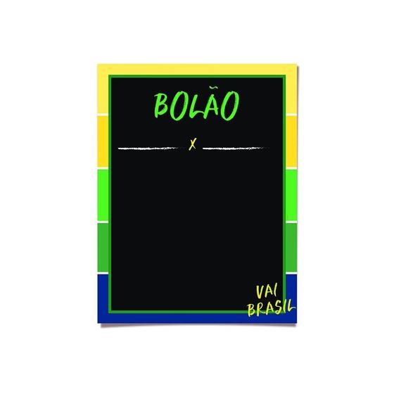 Imagem de Kit Cartaz para Bolão com 2 Gizes - Copa do Mundo Brasil - 1 unidade - Cromus