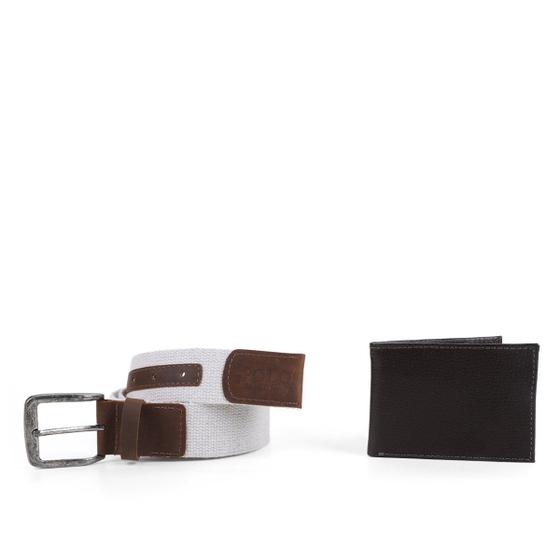 Kit Carteira + Cinto Couro Polo London Club Corona Masculino Menor preço em Kit Carteira + Cinto Couro Polo London Club Corona Masculino
