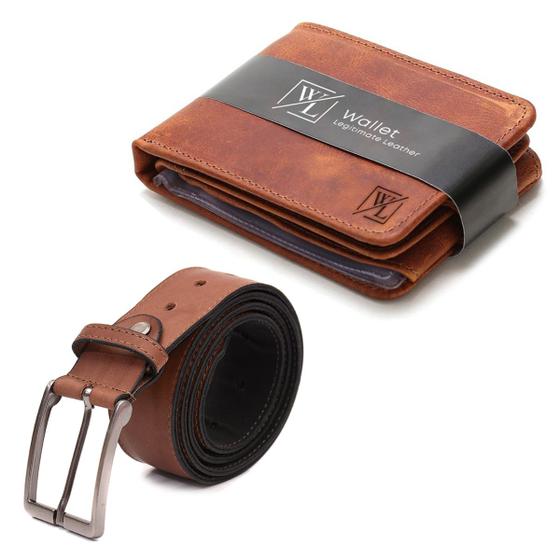 Kit Carteira Masculina Couro Legítimo Cinto Social Original Menor preço em Kit Carteira Masculina Couro Legítimo Cinto Social Original