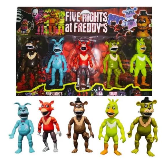 Imagem de Kit Cartela 5 Bonecos Animatronics Five Nights At Freddy's - Five Jogo FNAF