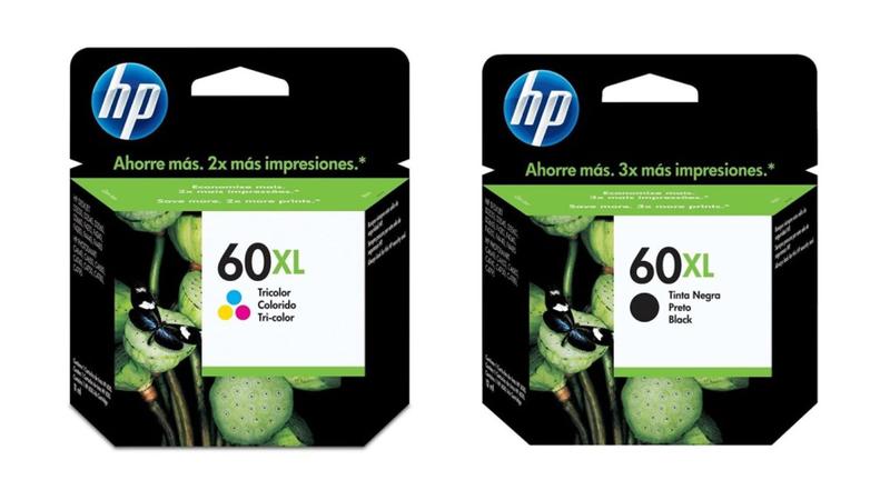 Imagem de Kit Cartucho 60xl Preto E Color Para HP Deskjet F4224, F4480