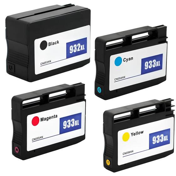 Imagem de Kit Cartucho Compatível HP 7110 932xl e 933xl