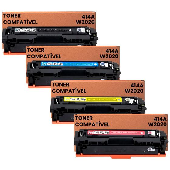 Imagem de kit cartucho de toner 414A w2020A  Com chip Compatível para HP