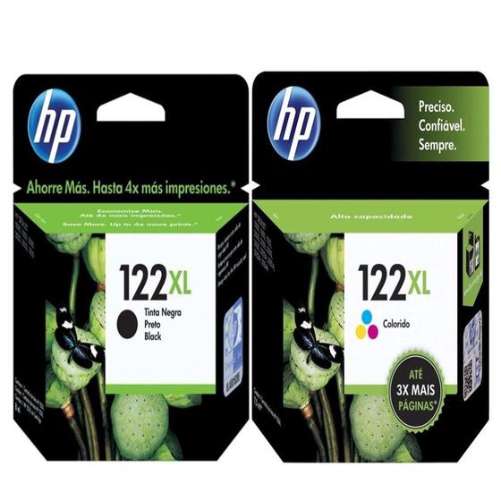 Kit Cartucho Hp 122xl Original Deskjet 1000/2050/3050/2000 Menor preço em Kit Cartucho Hp 122xl Original Deskjet 1000/2050/3050/2000