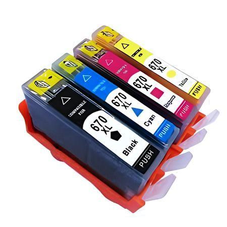 Kit Cartucho Para HP 670xl compatível - Toner Vale Imagem de Kit Cartucho Para HP 670xl compatível