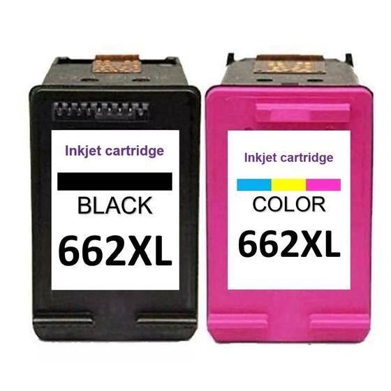 Imagem de Kit Cartuchos 662 662xl Compatível 2515 2516 3515 35106 Preto E Colorido