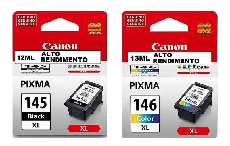 Imagem de Kit Cartuchos Tinta Original Canon Pg-145xl E Cl-146xl