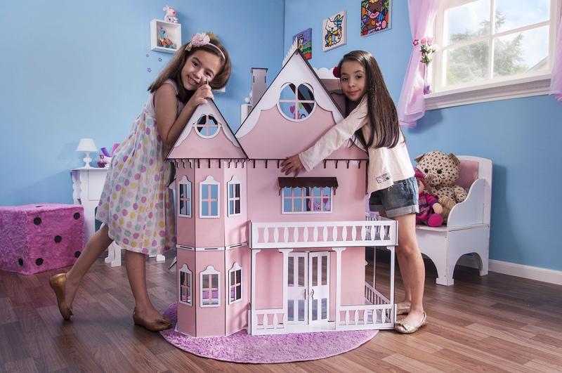 Casa Para Boneca Barbie Desmontada 129x88x42,5 Mdf Madeira