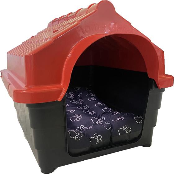 Imagem de Kit Casa Casinha Pet Resistente N3 E Cama Colchonete Pet Cat