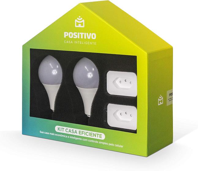 Imagem de Kit Casa inteligente Positivo Smart Plug Smart Lâmpada Wi-Fi