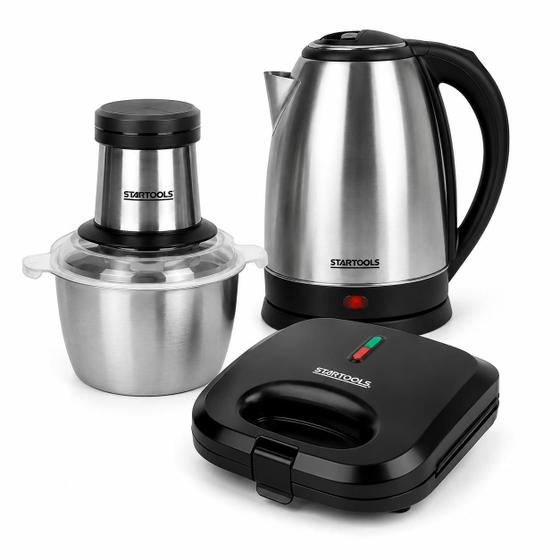 Kit Casa Nova Eletros 3 Em 1 Chaleira Grill Processador - Startools
