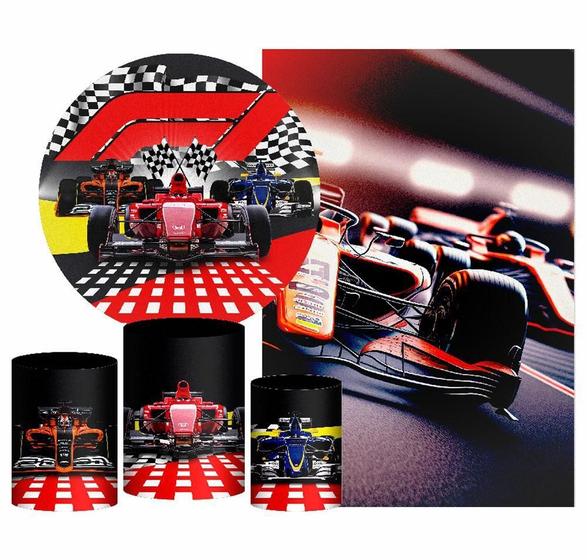 Imagem de Kit Casado Formula 1 Painel Redondo Trio Capas Cilindro