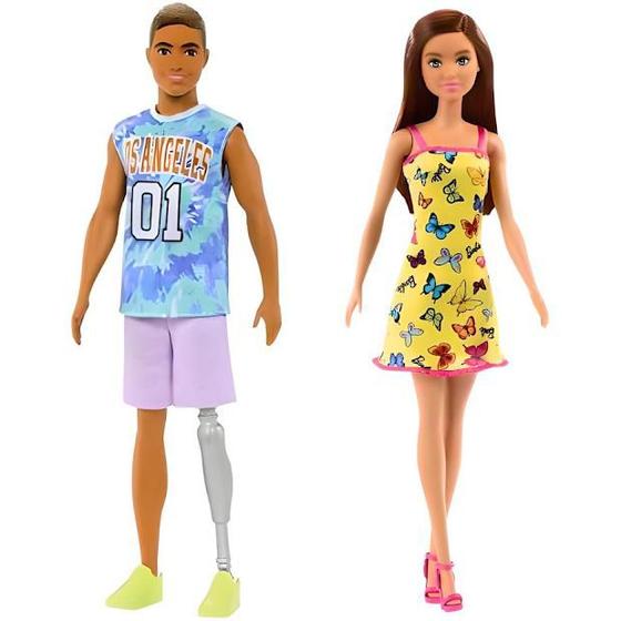 Imagem de Kit Casal Barbie E Ken Fashionistas 30 Cm Modelo 4 Mattel