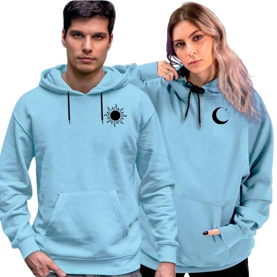 Imagem de Kit Casal Moletons Namorados Blusas De Frio Combinando Top