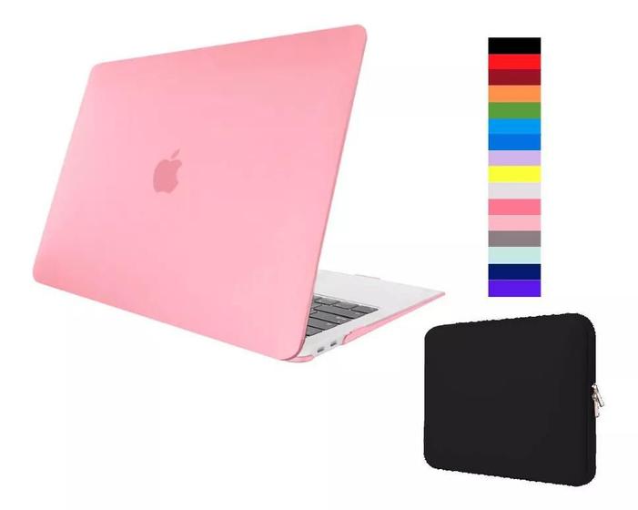 Imagem de Kit Case Compatível Com Macbook New Air 15.3 A2941 A3114 M2 M3 + Capa Neoprene