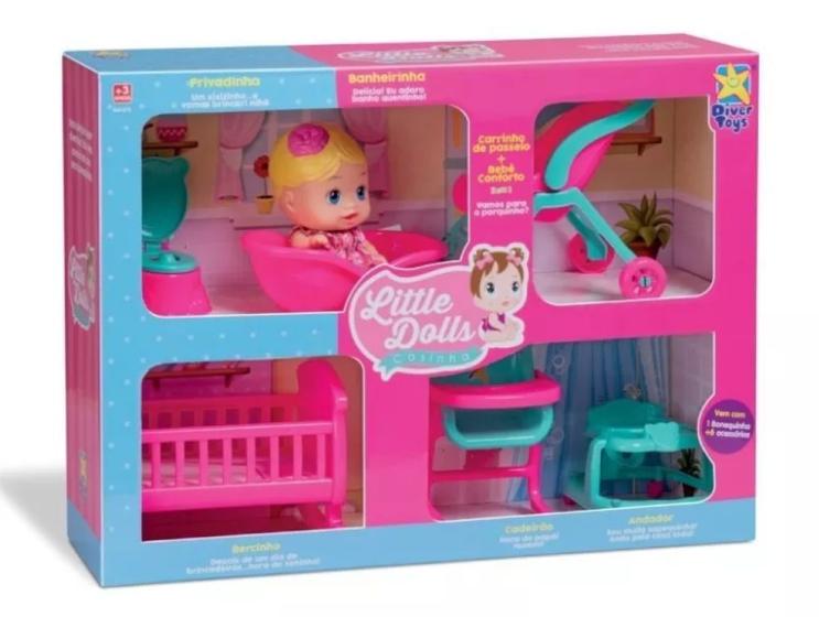 Imagem de Kit Casinha Little Dolls 8023 Divertoys