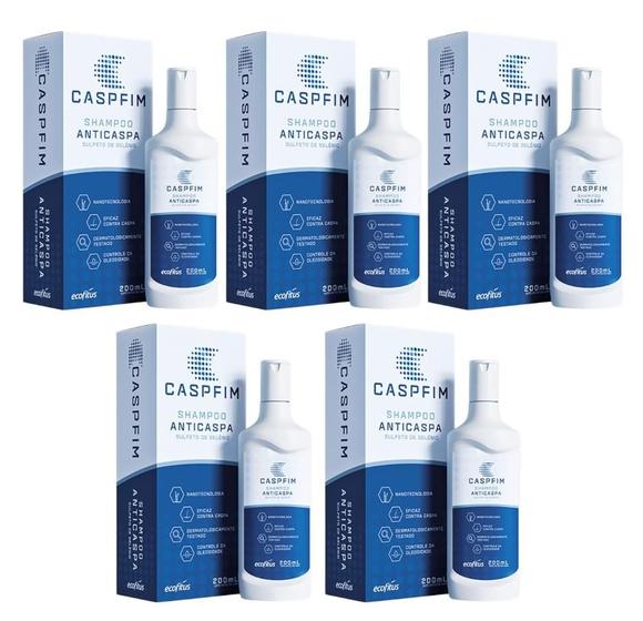 Imagem de Kit Caspfim Shampoo Anticaspa Ecofitus C/5 Uni De 200ml Ca
