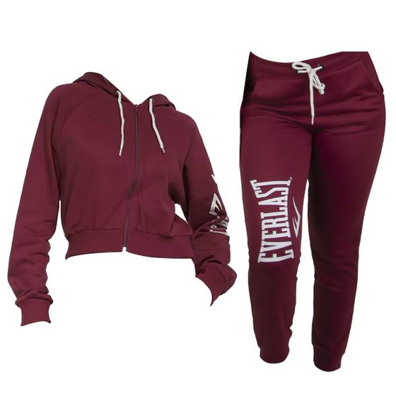 Imagem de Kit Casual Blusa Manga Longa + Calça Everlast Feminino