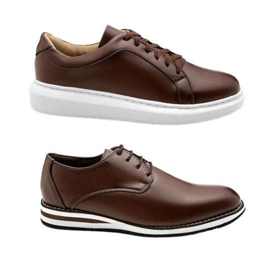 Imagem de Kit Casual Tenis Masculino + Sapato Casual Derby