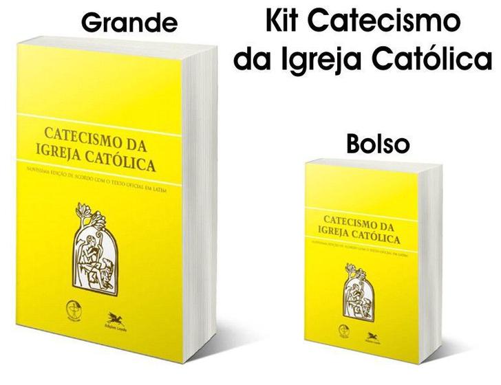 Kit catecismo da igreja católica grande e bolso Livros Católicos Magazine Luiza Kit catecismo da igreja católica grande e bolso Livros Católicos Magazine Luiza