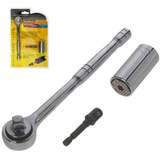 Imagem de Kit Catraca com soquete universal 7 a 19mm Beltools