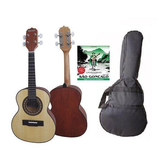 Imagem de Kit Cavaco Acústico Rozini Rc10 + Capa Simples + Corda