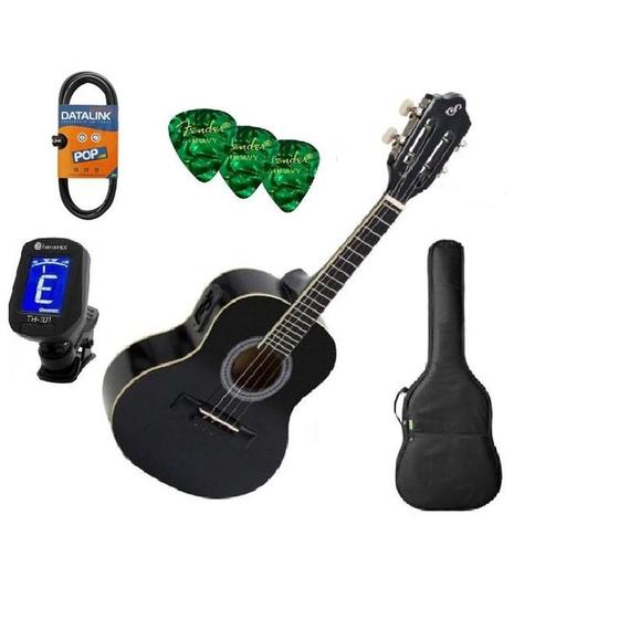 Imagem de Kit Cavaco Eletroacústico Cs14 Ep Cabo Capa Palheta Giannini