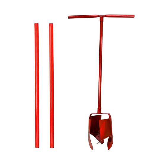Imagem de Kit Cavadeira Trado 08pol Cabo Aço Carbono e 02 Extensor