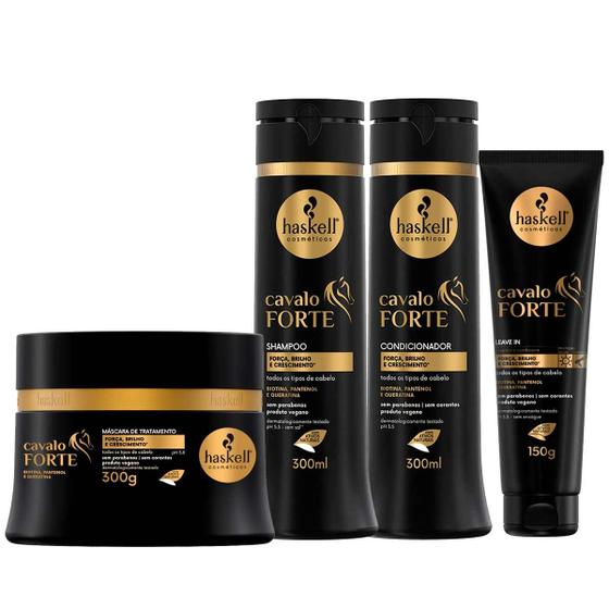 Imagem de Kit Cavalo Forte Haskell (04 produtos) - Leave-in 150g