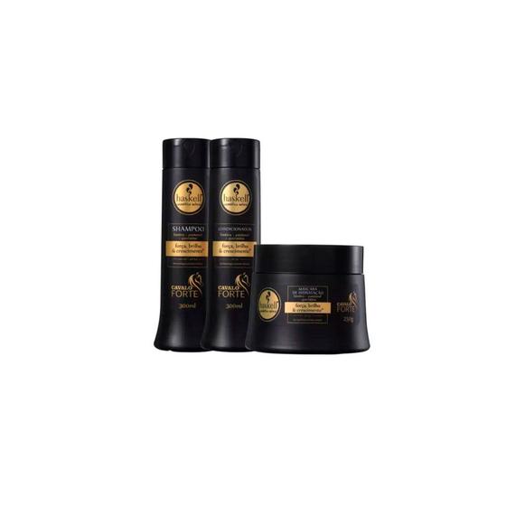 Imagem de Kit Cavalo forte Haskell - Shampoo 300ml + Condicionador 300ml + Mascara 250g
