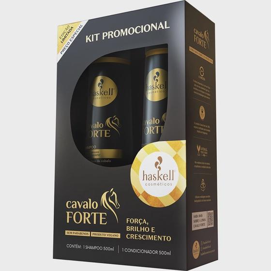 Imagem de Kit Cavalo Forte Haskell Shampoo 500ml e Condicionador 500ml