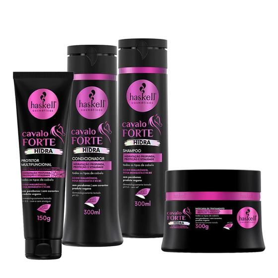 Imagem de Kit Cavalo Forte Hidra Sh Cond Másc. 300ml + Protetor Multi