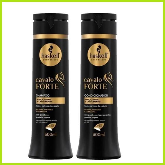 Imagem de Kit Cavalo Forte Shampoo E Condicionador 300ml - Haskell