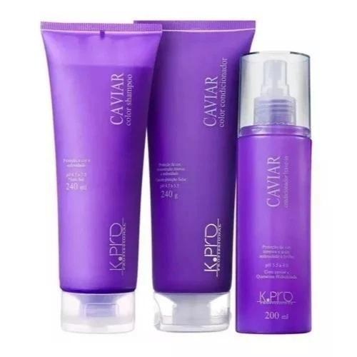 Imagem de Kit Caviar Shampoo 240ml + Condicionador 240ml + Leave-in 200ml - K.pro