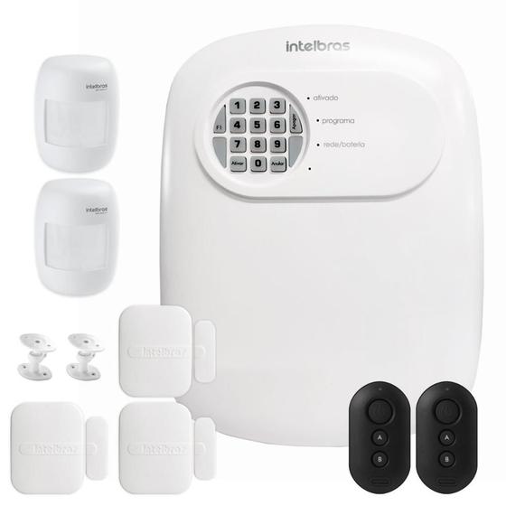 Imagem de Kit Central de Alarme ANM 24 NET Intelbras + 3 Sensor XAS 4010 Smart + 2 Sensor IVP 3000 CF Alcance de 12mts