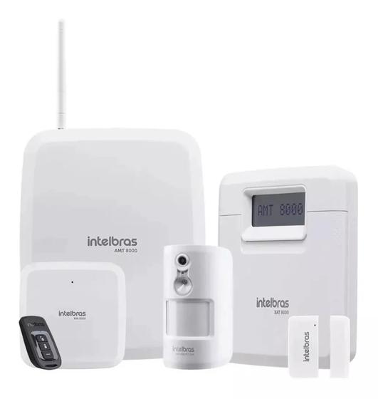 Imagem de Kit Central De Alarme Contra Roubo Intelbras S/ Fio Amt 8000