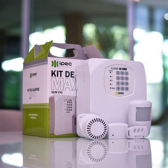 Kit Central de Alarme Max Sem Fio Ipec Menor preço em Kit Central de Alarme Max Sem Fio Ipec