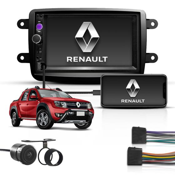 Imagem de Kit Central Multimidia 2 Din Mp5 7" Bt Espelha Renault Oroch