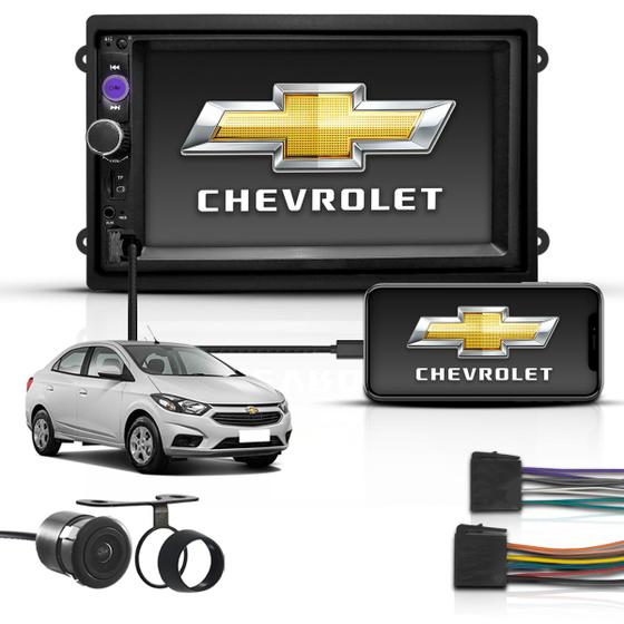 Imagem de Kit Central Multimidia 2 Din Mp5 Bt Espelha Chevrolet Prisma