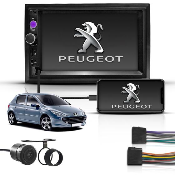 Imagem de Kit Central Multimidia 2 Din Mp5 Bt Espelhamento Peugeot 307