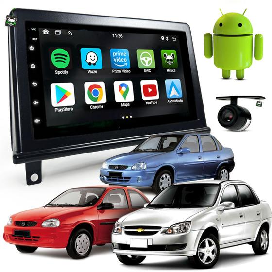 Imagem de Kit Central Multimidia Android 7 Pol Corsa Hatch 1994 A 2003 Sedan 1994 a 2010 Classic 2012 A 2016