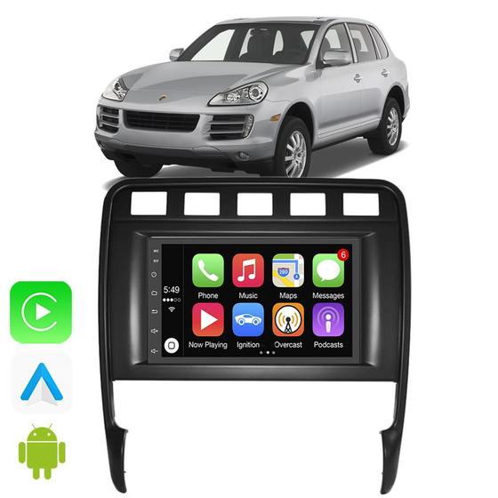 Imagem de Kit Central Multimidia Android Auto Carplay Cayanne 2003 2004 2005 A 2008 2009 7" Voz Google Siri