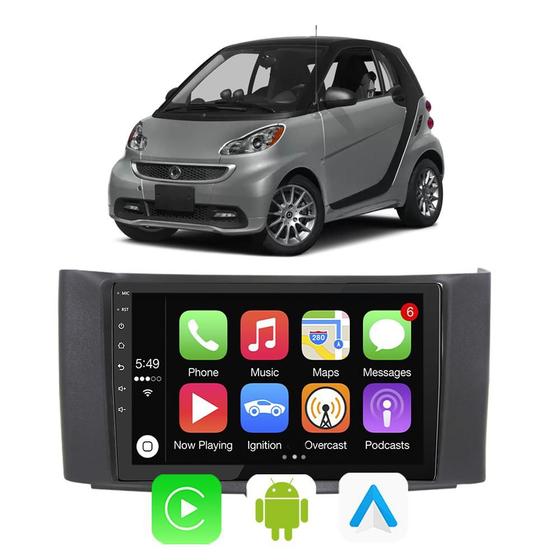 Imagem de Kit Central Multimidia Android Auto Smart Fortwo 2011 2012 2013 2014 2015 9 Polegadas Youtube Waze